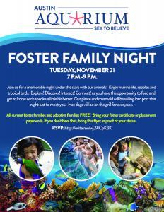 FosterFamilyNight Austin Aquarium, Things To Do In Austin, Things To Do For Kids, Kids Activities In Austin, Family Events In Austin