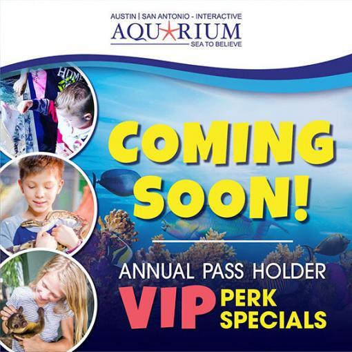 Austin Aquarium Current Promotions Available Online : Print & Present ... - Coming Soon Event Vip 510x510